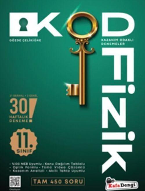 Kafa Dengi Yayınları 11. Sınıf Kod Fizik Kazanım Odaklı Denemeleri