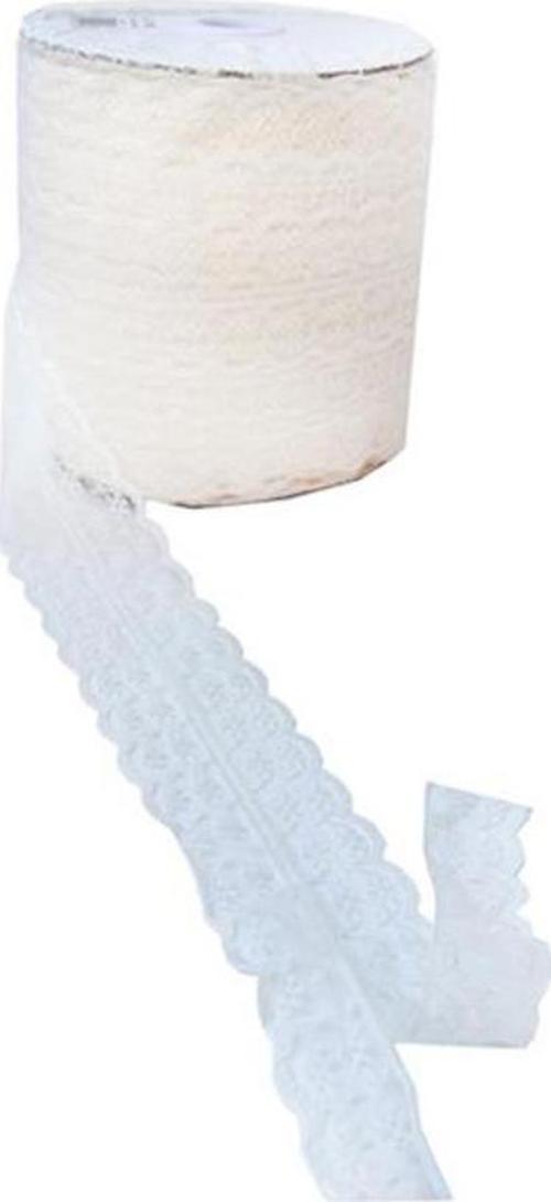 Kurdela Dantelli Çift 2 Katlı 5 Cm (10 Metre)  Beyaz