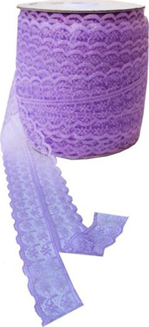 Kurdela Dantelli Çift 2 Katlı 5 Cm (10 Metre) Lila