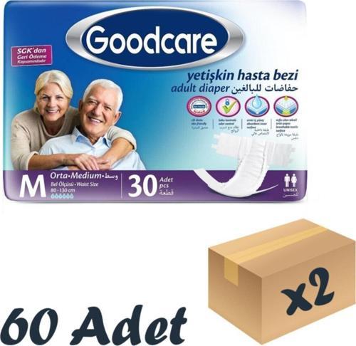 Bel Bantlı Yetişkin Hasta Bezi Medium 30Lu 2 Paket 60 Adet