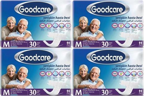 Hasta Bezi Yetişkin Bel Bantlı Tekstil Yüzey M Medium - Orta 120 Adet (4Pk x 30)
