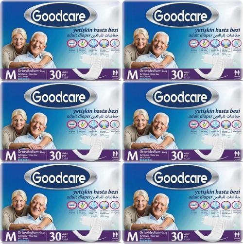 Hasta Bezi Yetişkin Bel Bantlı Tekstil Yüzey M Medium - Orta 180 Adet (6Pk x 30)