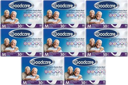 Hasta Bezi Yetişkin Bel Bantlı Tekstil Yüzey M Medium - Orta 240 Adet (8Pk x 30)