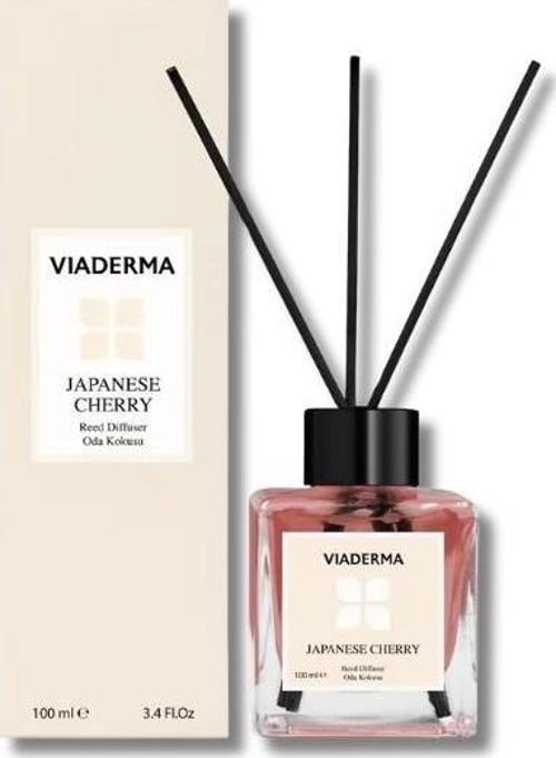 Viaderma Kare Şişe Japon Kiraz Esası Bambu Çubuklu Oda Kokusu 100 ml