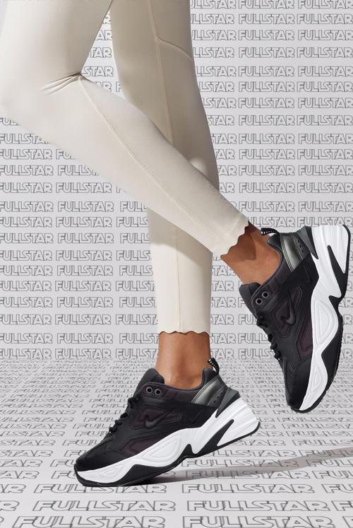 M2K Tekno Leather Unisex Reflector Sneaker Hakiki Deri Siyah Spor Ayakkabı