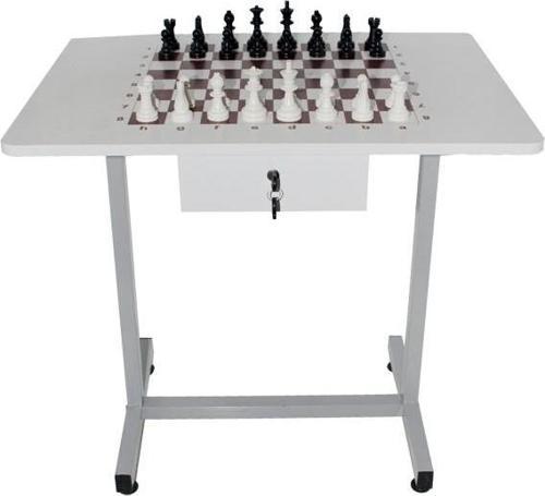 60x80 Komple Metal Ayaklı Satranç Masası