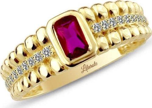 Armour Ruby Altın Yüzük