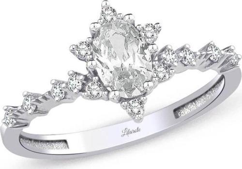 Oval Taşlı Altın Yüzük