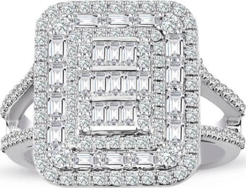 1.50 Ct Baget Pırlanta Modern Tasarım Yüzük