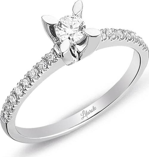 0.39 Ct Kolları Taşlı Tektaş Pırlanta Yüzük