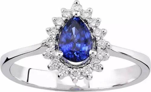 Pırlantalı Safir Yüzük