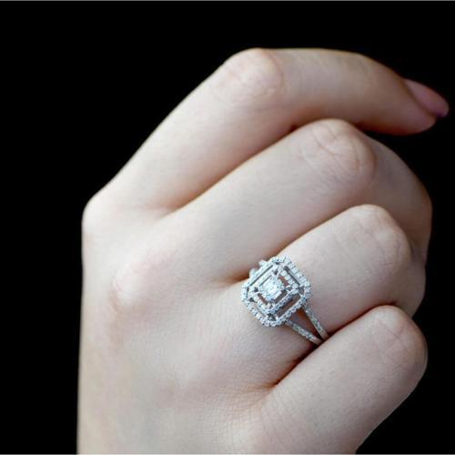 Modern Tasarım Çift Kollu Baget Yüzük 0.60 Ct.