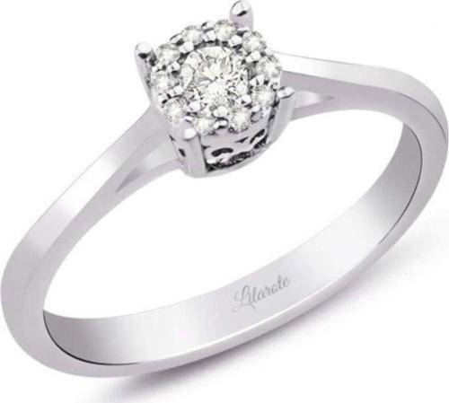 0.14 Ct. Modern Tasarım Coronet Tektaş Yüzük
