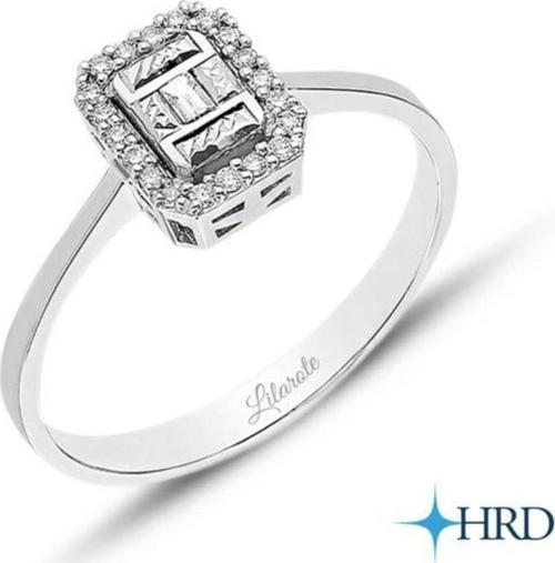 Modern Tasarım 0.19 Ct Baget Pırlanta Yüzük