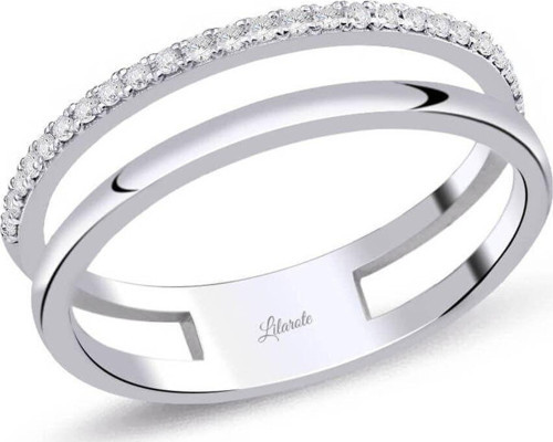 0.14 Ct Alyanslı Su Yolu Pırlanta Yüzük