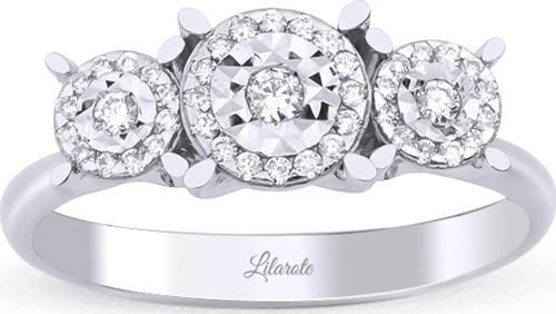 0.25 Ct. Üç Taş Pırlanta Yüzük