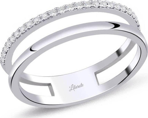 0.14 Ct Alyanslı Su Yolu Pırlanta Yüzük