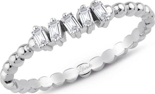 0.13 Ct. Modern Tasarım Baget Pırlanta Yüzük