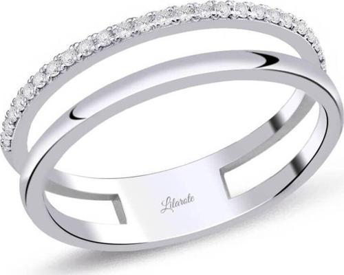 0.14 Ct Alyanslı Su Yolu Pırlanta Yüzük