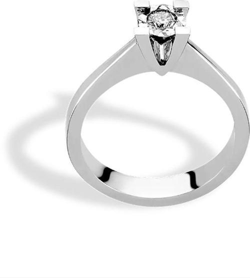 0.10 Ct Görünümlü Pırlanta Tektaş Yüzük