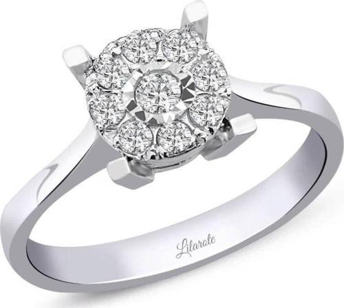 0.22 Ct. Modern Tasarım Coronet Tektaş Yüzük