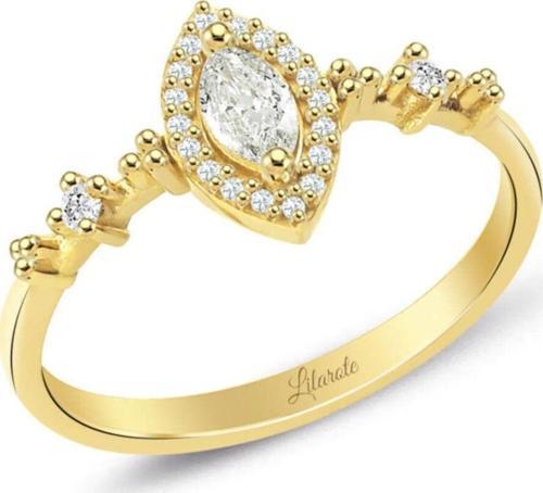 0.32 Ct. Pırlanta Modern Tasarım Markiz Yüzük