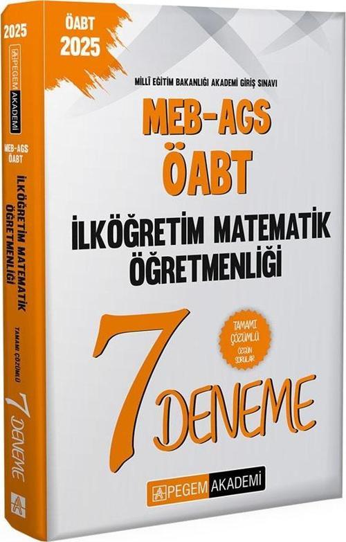 2025 MEB-AGS-ÖABT İlköğretim Matematik Öğretmenliği Tamamı Çözümlü 7 Deneme