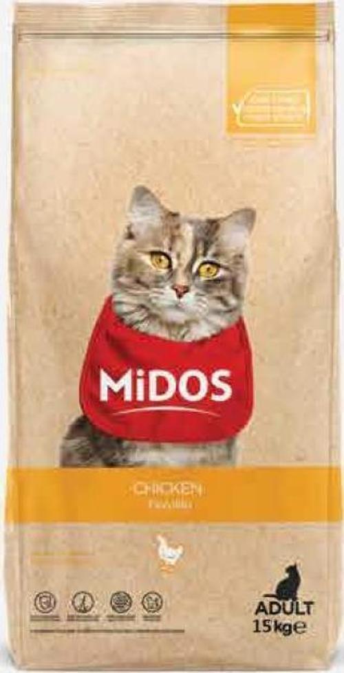 Midos Tavuklu Yetişkin Kedi Maması 15 Kg