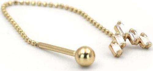 Beşli Baget Altın Tragus Küpe