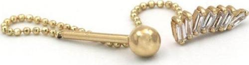 Yedili Baget Altın Tragus Küpe