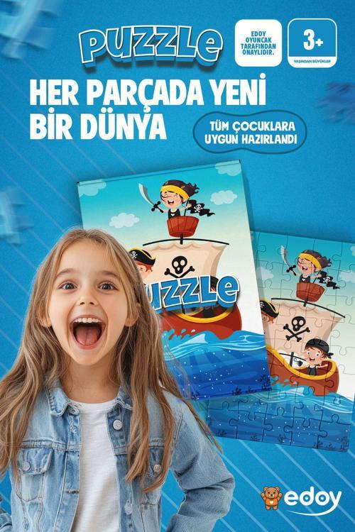 Pirate Çocuklar İçin Eğlenceli Ve Eğitici Puzzle! Hemen Al, Gelişimlerini Destekle!