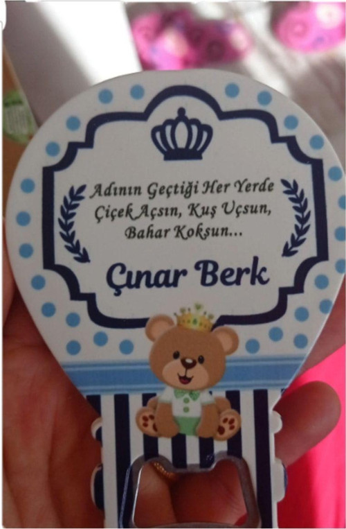 Ayıcıklı Bebek Magnetleri Doğum Günü Mevlüt Magnet