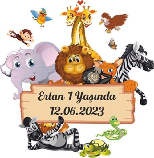 Orman Desenli Bebek Magnetleri Doğum Günü Bebek Mevlüt Magneti 50 Adet