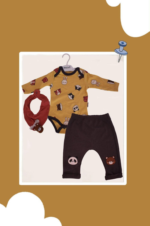 Baby Erkek Bebek 3Lü Hastane Çıkışı Mavi Bebek Takımı 0-3 Ay, 3-6 Ay Bebek Takımı