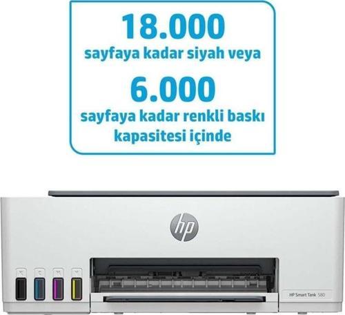 Smart Tank 580 Fotokopi,Tarayıcı,Wi-Fi Mürekkep Tanklı Yazıcı (1F3Y2A)