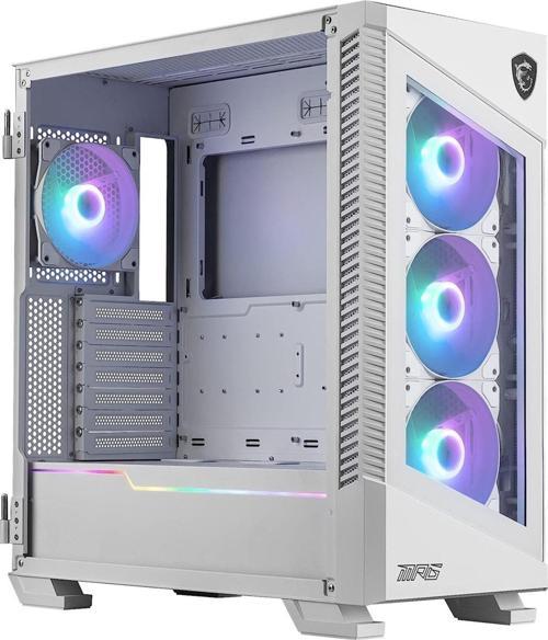 Mpg Velox 100R 4X120Mm Argb Fan Temperli Cam Usb 3.2 Type-C Atx Mid-Tower Beyaz Gaming (Oyuncu)