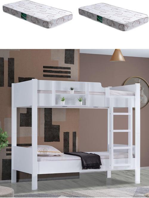 Ranza, Asya Ayrılabilir 2li Ranza Beyaz 2 Adet Comfort Yatak