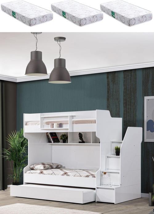 Ranza, Cesur Yavrulu Ranza - Beyaz 3 Adet Comfort Yatak