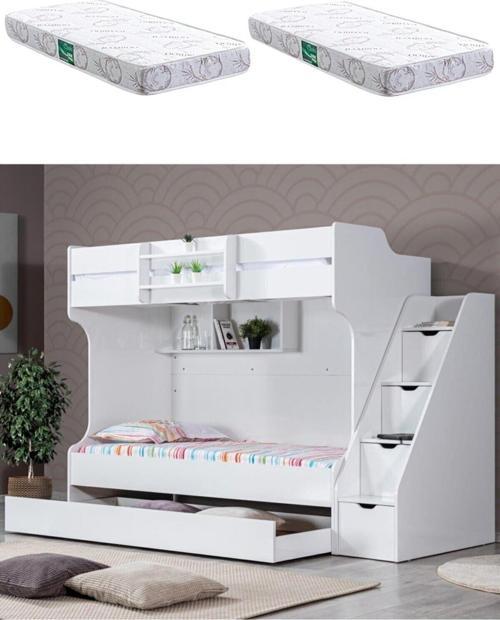 Ranza, Kardem Yavrulu Ranza - Beyaz + 2 Adet Comfort Yatak