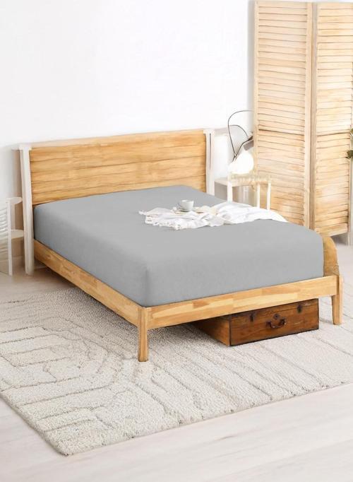 Penye Lastikli Çarşaf Pamuklu Jersey Çift Kişilik 160x200cm Gri