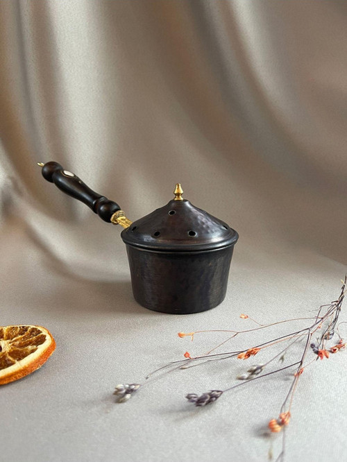 Mat Bakır Şekerlik Model Bakır Tütsülük Buhurdanlık- El Yapımı