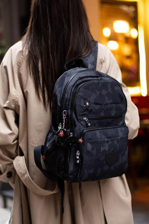 Unisex Suya Dayanıklı Kumaş Çok Gözlü  Sırt Çantası