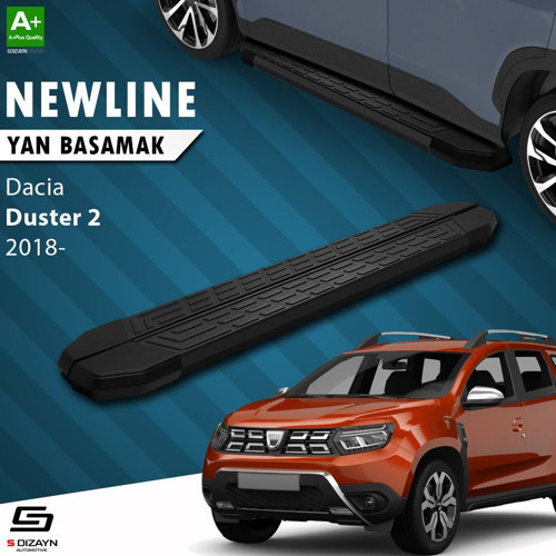 S-Dizayn Dacia Duster 2 NewLine Siyah Yan Basamak 183 Cm 2018-2023 A+ Kalite