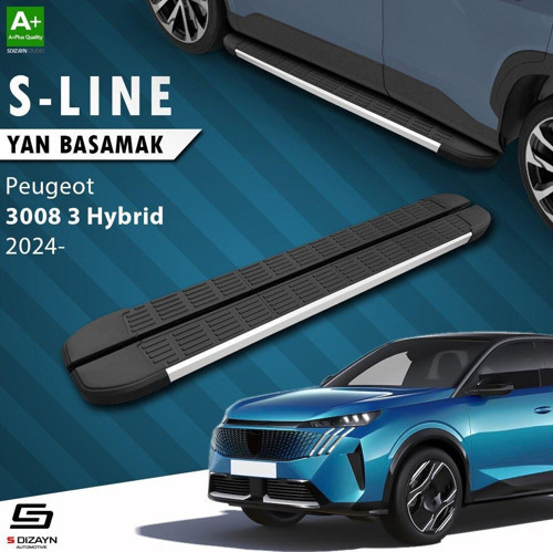S-Dizayn Peugeot 3008 3 Hybrid S-Line Aluminyum Yan Basamak 183 Cm 2024 Üzeri A+ Kalite