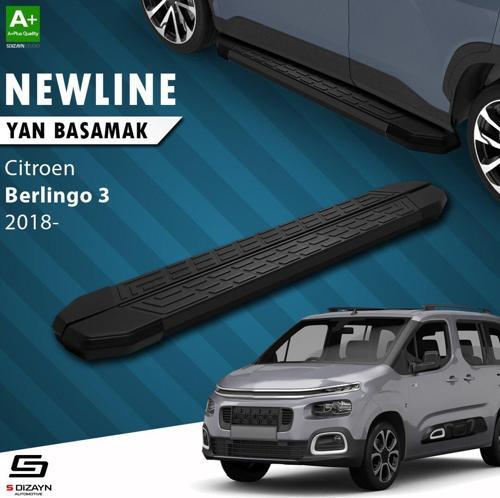 S-Dizayn Citroen Berlingo 3 Uzun Şase NewLine Siyah Yan Basamak 213 Cm 2018 Üzeri A+ Kalite