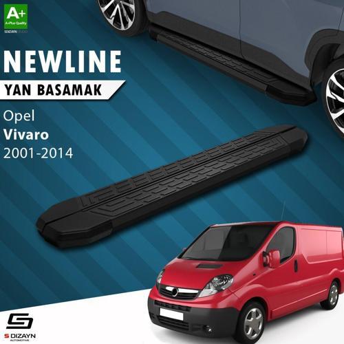 S-Dizayn Opel Vivaro A Kısa Şase NewLine Siyah Yan Basamak 223 Cm 2001-2014 A+ Kalite