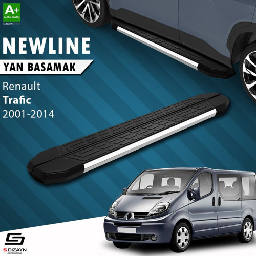 S-Dizayn Renault Trafic 2 Kısa Şase NewLine Krom Yan Basamak 223 Cm 2001-2014 A+ Kalite
