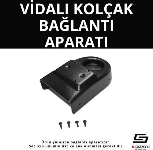 S-Dizayn Peugeot 207 ABS Vidalı Kol Dayama Kolçak Alt Adaptör 2006-2014 A+Kalite