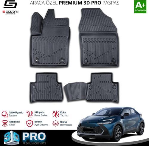 S-Dizayn Toyota C-HR 3D Pro Havuzlu Paspas 2023 Üzeri A+ Kalite