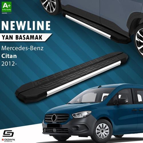 S-Dizayn Mercedes Citan Uzun Şase NewLine Krom Yan Basamak 223 Cm 2012-2021 A+ Kalite